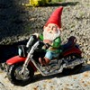 Biker Gnome Garden Ornament 21cm Resin Old Man On Motorbike