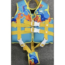 Gogokids Toddler Swim Vest, Kids Float Jacket with Dual Adjustable Strap, Child Swimming Pool Vest for 2-8 Years Swimming Learning