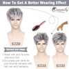 Creamily Wig for Men (E-Grey White Mix Black)