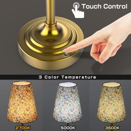 xumemall Scalable Portable Cordless Table Lamp, Built in Rechargeable Battery, 2700-6000k Color Temperature, Fully Dimmable, Ambient Light for Patio, Restaurant, Bar, Bedroom, Dining (Flower)