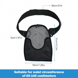 Jeukwud Waterproof Ostomy Bag with Adjustable Elastic Fixation Band, Ostomy Bag, Covers Waterproof Colostomy Bag, Reusable Washable Colostomy Bag Covers Protector