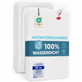 Dreamzie Waterproof Mattress Protector, 120 x 200 cm, Oeko-Tex, Made in the EU, Breathable, Anti-Allergy and Anti-Dust Mites