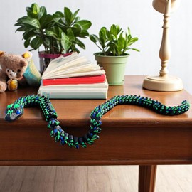 3D-Drucktiere | Simulations-Schlange Zum Zappeln & Spielzeug | Realistische Optik Für Kinder, Jugendliche & Erwachsene Ostergeschenk Geburtstagsdeko Schreibtischdekoration Wohnaccessoire