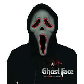 Random Party Mascara GhostFace Scream con tira de luz LED | Original Fun World Halloween