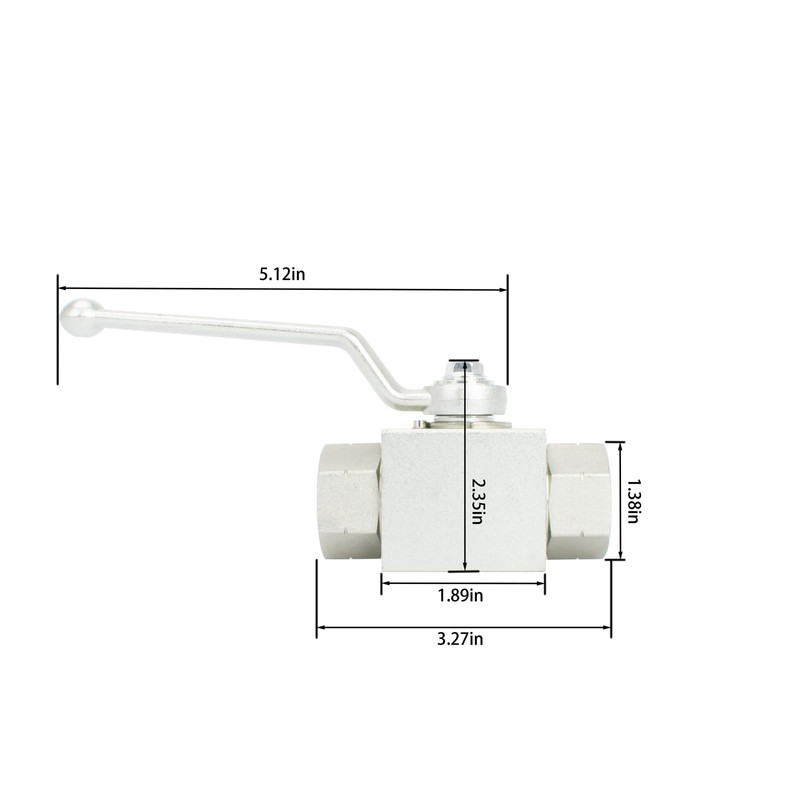 sliyxtwio Hydraulic Ball Valve, 2 Way 7250 PSI High Pressure
