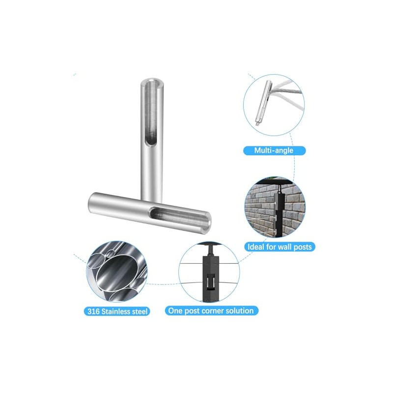 Sidasu 20 Pack 316 Stainless Steel Terminal Toggle Anchor Angle