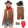 Changchupsem Western Cowgirl Costume for Women Cowboy Tassel Vest for
