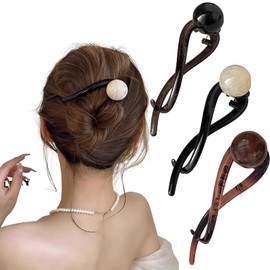 Pack of 3 women's hair clips, pearl hair clips, women's large, French hair pin for banana clip, large hair pins, French twist hair pin, elegant hair clips, hair banana thick pins