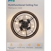 LEDIARY 16.5in Caged Ceiling Fan With Light, Fandelier Industrial Ceiling