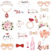 JORUN Hen Party Photo Booth Props Rose Gold Party Accessories