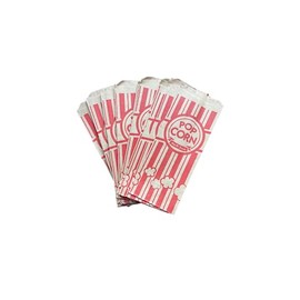 Paper Popcorn Bags for Parties, Carnivals, Movie Theaters 1oz Eco Friendly Kraft Paper (12)