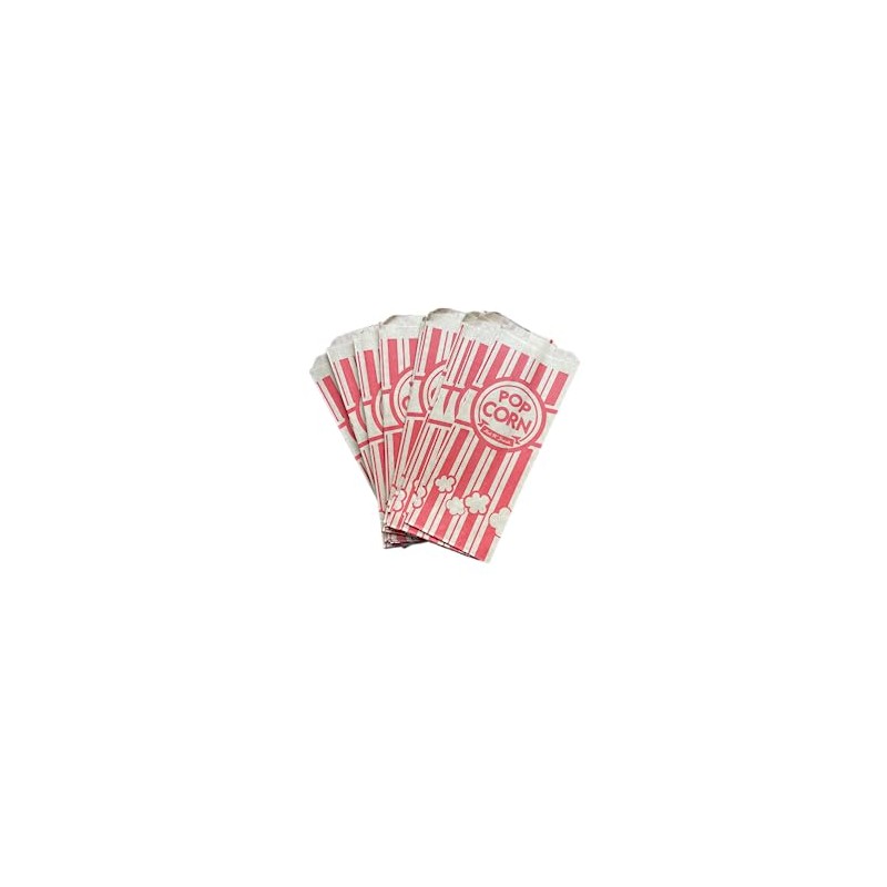Paper Popcorn Bags for Parties, Carnivals, Movie Theaters 1oz Eco