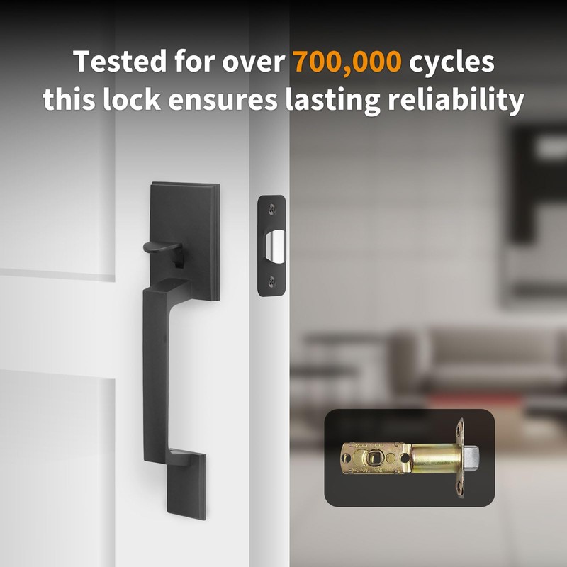 Aqara Front Door Handleset, Single Cylinder Exterior Door Entry Handle