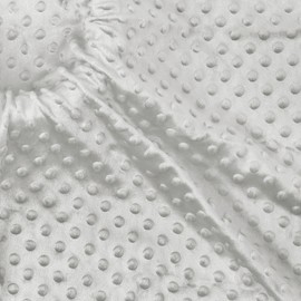 Homiest Minky Dot Fabric by The Yard, 1 Yard x 60 Inch Wide Soft Plush Fabric Light Gray Fleece Fabric, Cuddle Minky Fabric for Baby Blanket, Pillow Covers, Clothing Making, Scarf, Beanie, Sewing