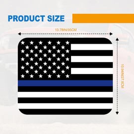 Rear Middle Window American Flag Decal Compatible with Ford F150 F250 F350 2015-2022 2023 Back Sliding Window American US Flag Vinyl Decal -Auto Styling(Thin Blue Line)