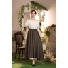 SCARLET DARKNESS Women's Renaissance Skirt with Ruffle Lace Hem High