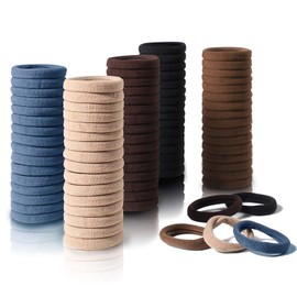 Elastic Hair Ties 100 Pcs Thick Seamless Hair Bands No Damage Soft Ponytail Holders Hair Bobbles for Girls Women