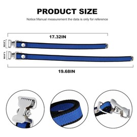 4PCS Drywall Stilts Straps, Adjustable Drywall Foot Band Straps Set, Drywall Stilt Leg Straps for Street Performance, Home Improvement, 4 Shoe Straps 8 Screws 8 Spacers, Blue (Blue)