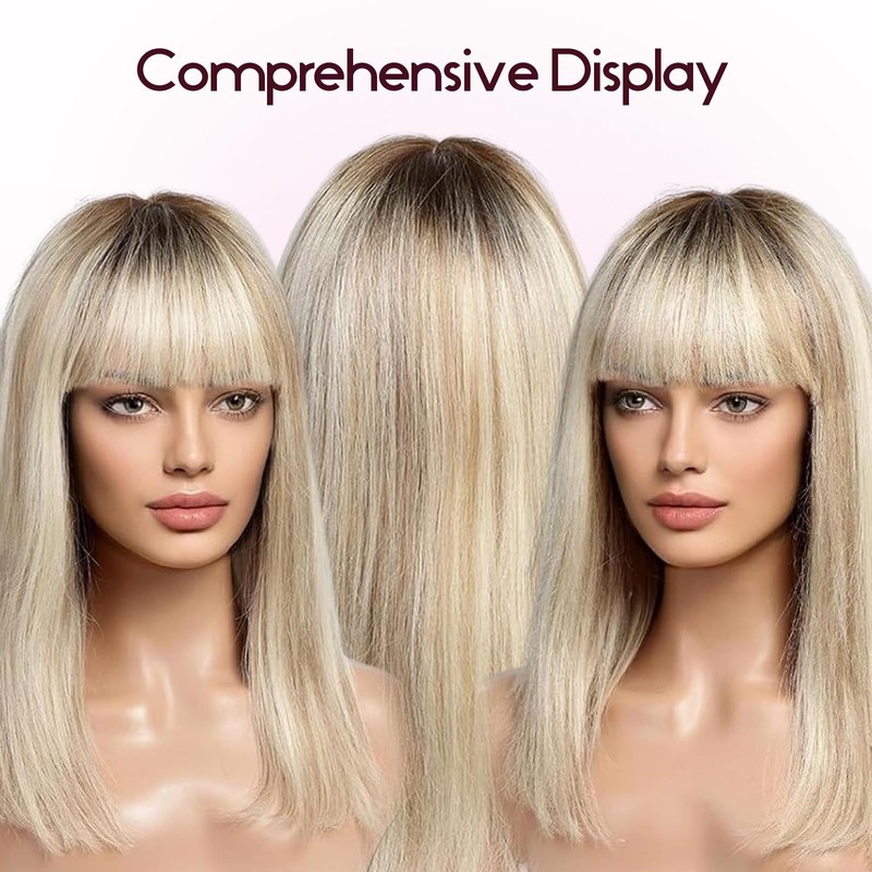 EMMOR Human Hair Wig for Women 100% Human Hair Bob