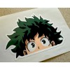 Stickup Izuku Hero Peeker Decal - Anime Lovers Sticker -