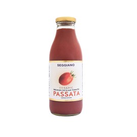 Seggiano Premium Organic Sicilian Tomato Passata 500g - Vegan. Vegetarian, GMO Free, & Organic - Made from Fresh-Off-The-Vine Tomatoes - Packed with Flavour
