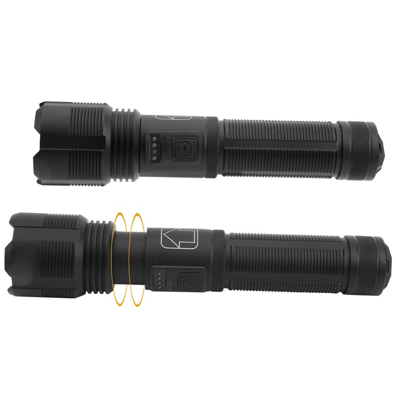 XHP50 Flashlight Zoom Power Display USB Charging Strong Brightness Torch