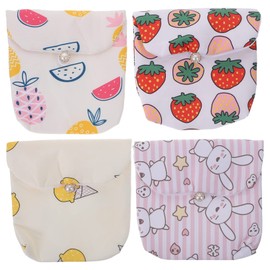 IWOWHERO 4pcs Portable Sanitary Napkin Storage Pouch Coin Pouch Tampon Holder Period Bag Classic Button Design