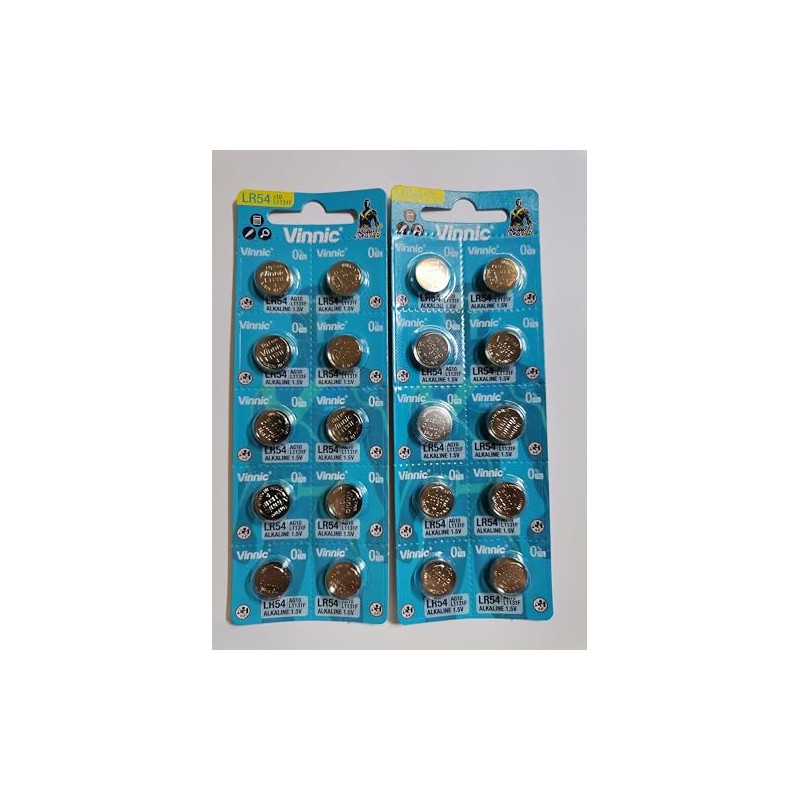VINNIC 1131F LR54 AG10 - Pilas alcalinas (1,5 V, 20
