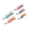 5pcs Wood Shrimp Bait Artificial with Counterweights Double Pileate Hooks