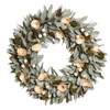 Spring Wreath Sage Green Wooden Crocus Hanging Easter Door Decoration