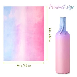 HolyMaji 30 Sheets Pink Purple Blue Gradient Tissue Paper Bulk 20 x 26" Pastel Rainbow Tissue Paper Sheets for Christmas Birthday Baby Showers Wedding Thanksgiving Gift Wrapping DIY Crafts Arts