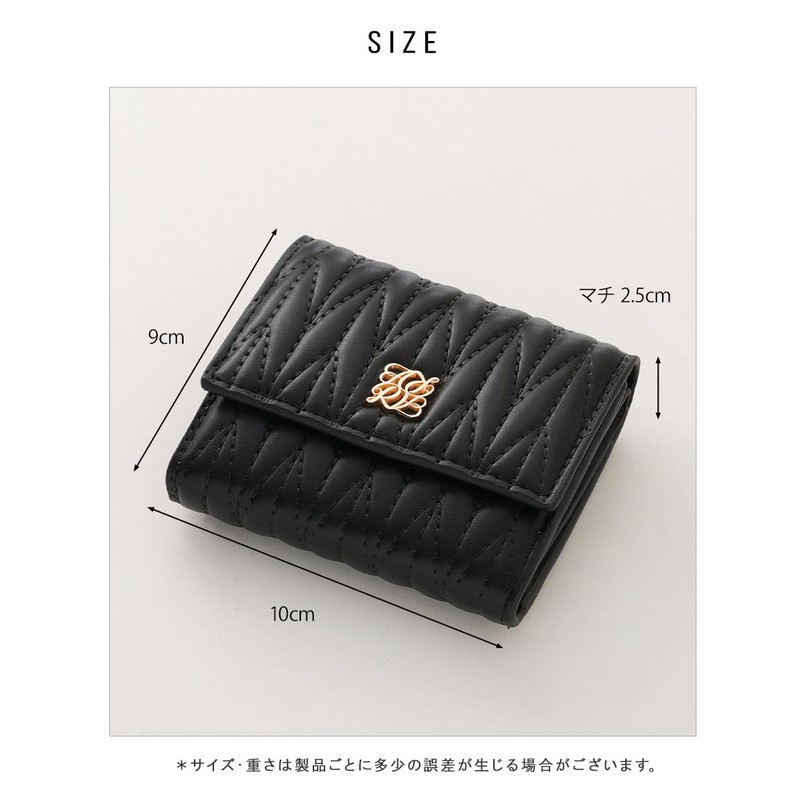 Alto Rose Trifold Wallet, Compact, Cute, Mini Wallet, Women's, Quilted,