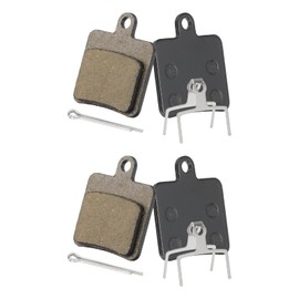 sourcing map 2set Disc Brake Pad 1.04" x 1.23" Semi-Metallic Bike Brake Pads with Spring and Pin for BB7 M355 M446 M640 Mountain Road Bikes, Black