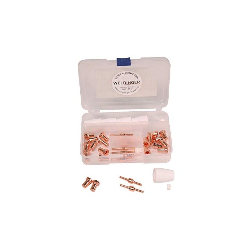 CUTSet1 37-Piece Wearing Parts Set for Plasma Cutters by Lidl,