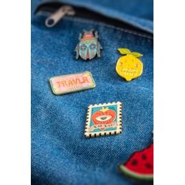 Karma,Enamel Pins, Cute Enamel Pins for Backpacks, Jackets, Hats and Bags, Lemon