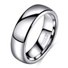 6mm White Tungsten Carbide Ring for Women High Polished Classic