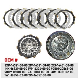 Clutch Kit & & Friction Steel Plate & Complete Gasket & Push Rod for Yamaha Blaster 200 YFS200 1988-2006