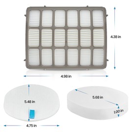 for Shark Navigator Professional NV60 NV70 NV80 Replacement Filter Upright Vacuum, with Shark Powered Lift-Away Corded Vacuum NV71 NVC80C NV90 NV95 UV420 Parts XFF80 XHF80, 8 Foam Felt+ 2 HEPA Filters