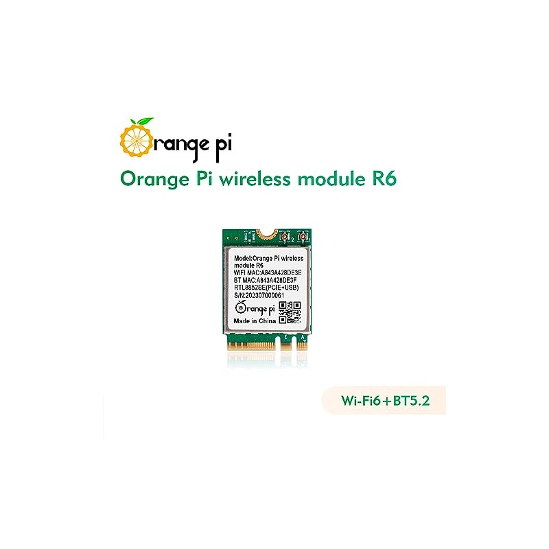 Orange Pi Módulo Inalámbrico R6, Tarjeta Inalámbrica PCIe WiFi 6