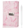 Diary with Lock, A5 Marble Secret Journal Notebook, 192 Pages