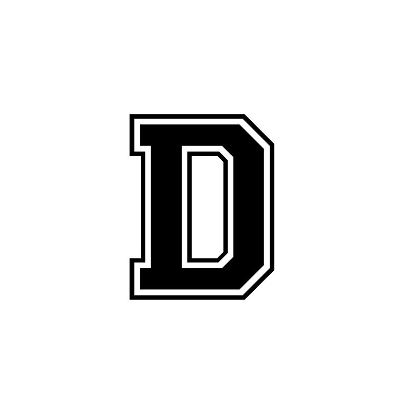 STICKER DAD Varsity Letter D Vinyl Decal by stickerdad® -