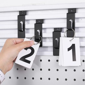 20 Pack Slatwall Utility Notch Hook Commercial Slatwall Picture Hook Metal Display Hook Hanger Slat Wall Hangers Slat Wall Accessories for Photo Frame Painting Arts Center Slat Panel