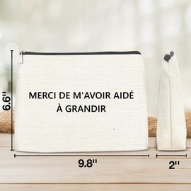 YLKJSTYS Thank You Gifts for Women Makeup Bag, Teacher Appreciation Gifts, Thanksgiving Graduation Gift for Mom Teacher, Thank You for Helping Me Grow Cosmetic Travel Organizer Toiletry Bag