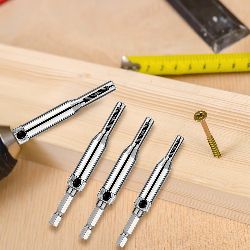 CCTSA Self Centering Drill Bits Set for Hinges, Center Drill