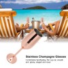 304 Stainless Steel Wine Goblet Champagne Glasses Drinking Cups 220ML