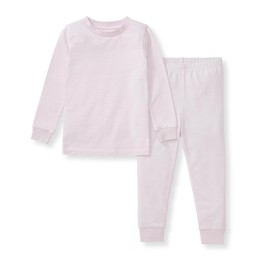 Burt's Bees Baby Unisex Baby Toddler Honeysoft Pajamas, Tee and Pant 2-Piece PJ Set, Soft Organic Cotton & Lyocell Blend, Lavender Jersey Slub, 3 Toddler
