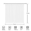 YISURE Extra Wide Shower Curtain Liner 200x200cm, PEVA Shower Curtain