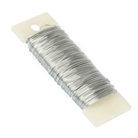 JFFX Floral Wire Craft Wire Jewelry Wire Wreath Wire, 38 Yards Paddle Wire 22 Gauge Florist Wire Flexible Silver Flower Wire for Wreath Making Jewelry Craft Flower Arrangements