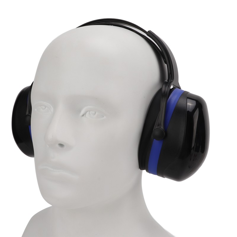 Hearing Protection Ear Muffs 24dB NRR Safety Black Blue Noise