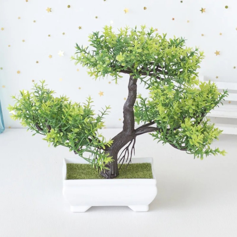 Plantas Artificiales, Bonsái, Maceta Pequeña, Planta Falsa,
